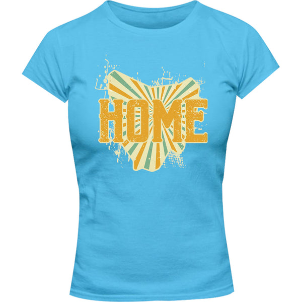 Tasmania Home - Ladies Slim Fit Tee - Graphic Tees Australia