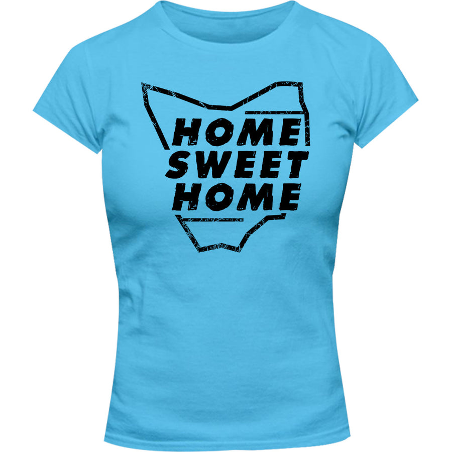 Tasmania Home Sweet Home - Ladies Slim Fit Tee - Graphic Tees Australia