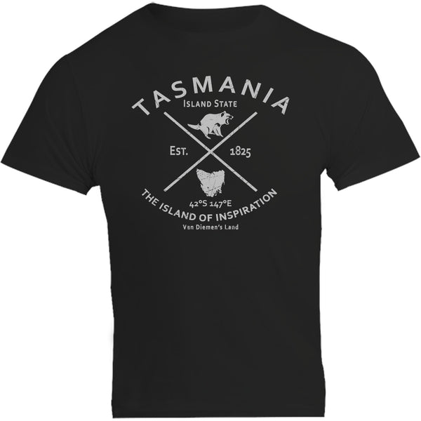 Tasmania Island State - Unisex Tee - Graphic Tees Australia