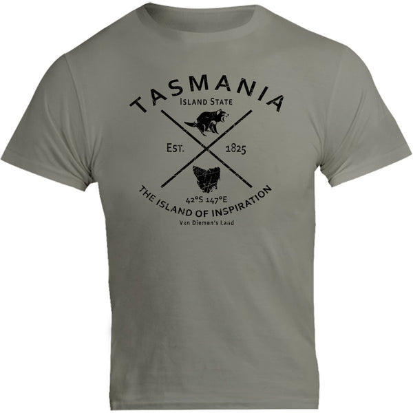 Tasmania Island State - Unisex Tee - Graphic Tees Australia