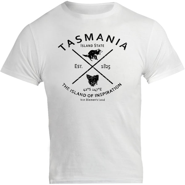 Tasmania Island State - Unisex Tee - Graphic Tees Australia