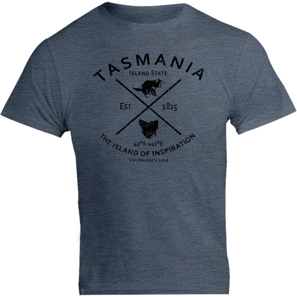 Tasmania Island State - Unisex Tee - Graphic Tees Australia