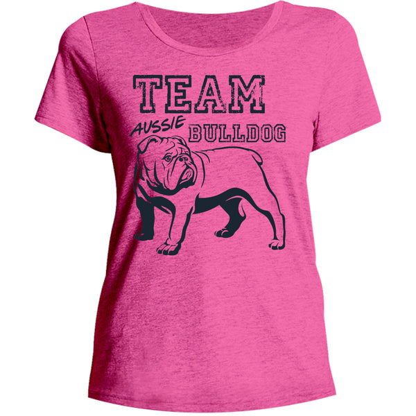 Team Aussie Bulldog - Ladies Relaxed Fit Tee - Graphic Tees Australia