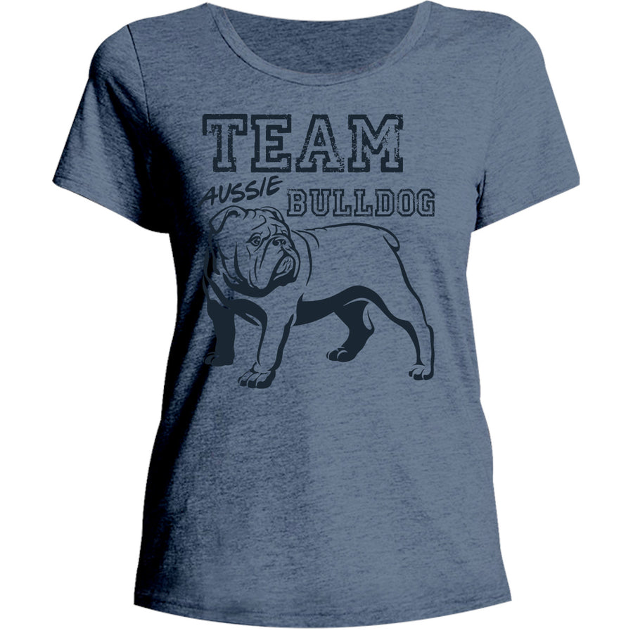 Team Aussie Bulldog - Ladies Relaxed Fit Tee - Graphic Tees Australia