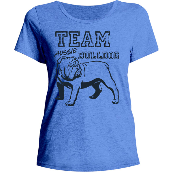 Team Aussie Bulldog - Ladies Relaxed Fit Tee - Graphic Tees Australia