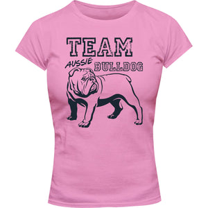 Team Aussie Bulldog - Ladies Slim Fit Tee - Graphic Tees Australia