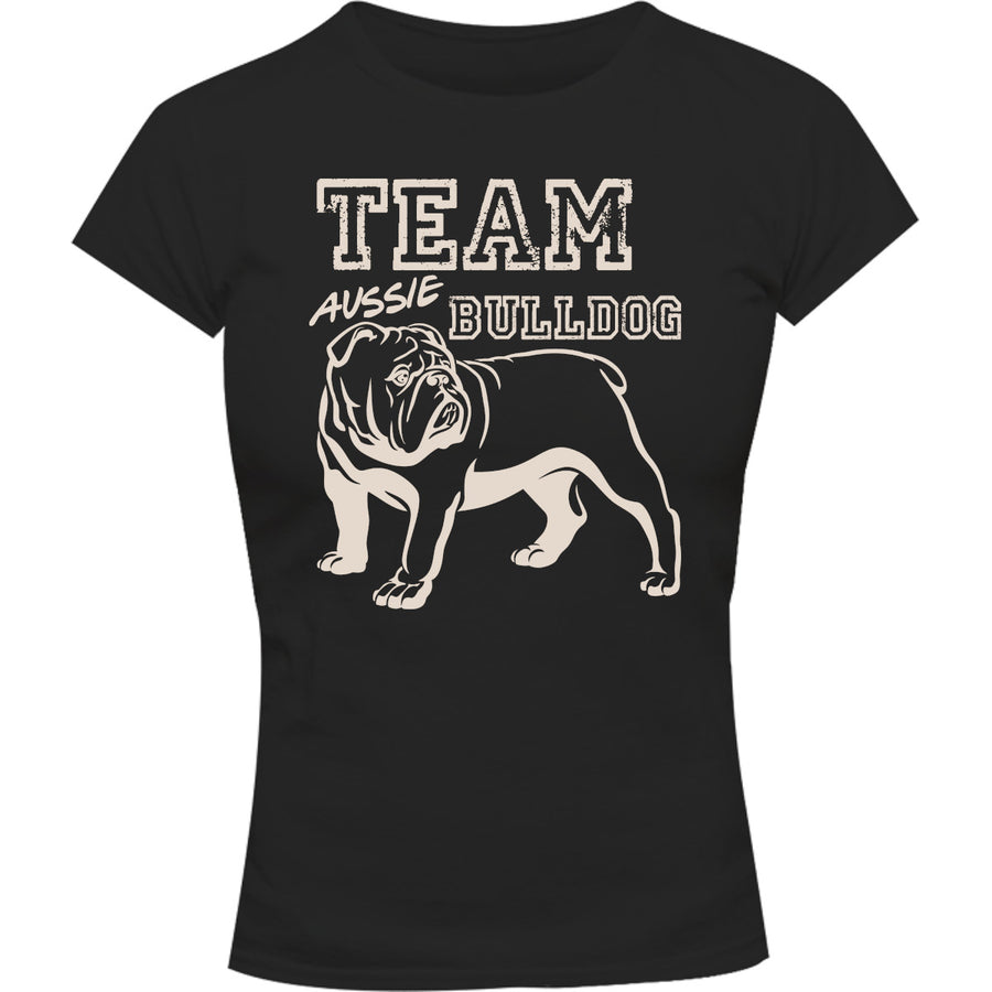 Team Aussie Bulldog - Ladies Slim Fit Tee - Graphic Tees Australia