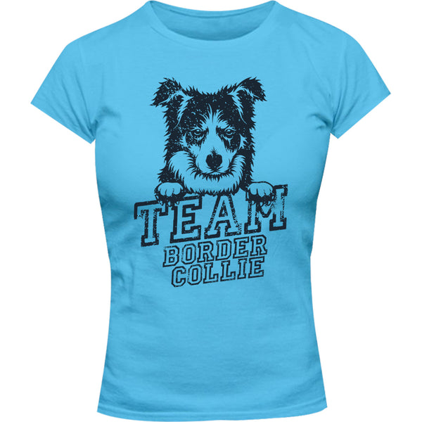 Team Border Collie - Ladies Slim Fit Tee - Graphic Tees Australia