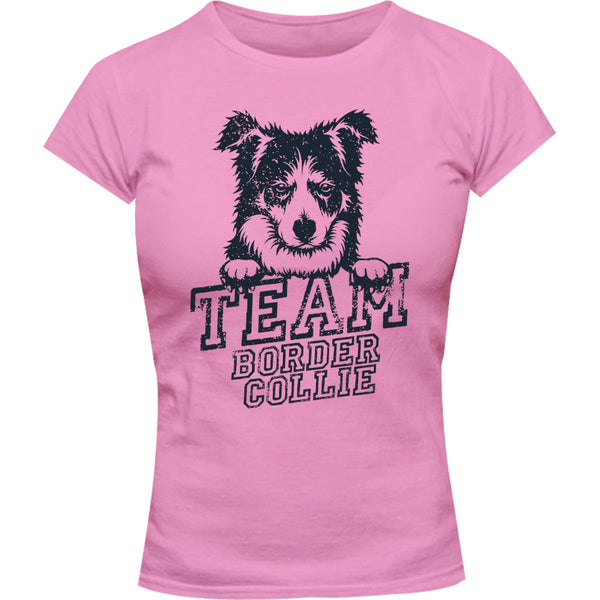 Team Border Collie - Ladies Slim Fit Tee - Graphic Tees Australia