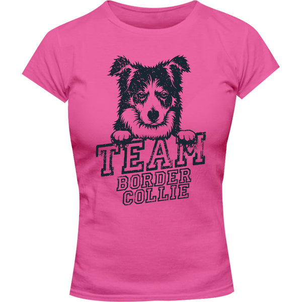 Team Border Collie - Ladies Slim Fit Tee - Graphic Tees Australia