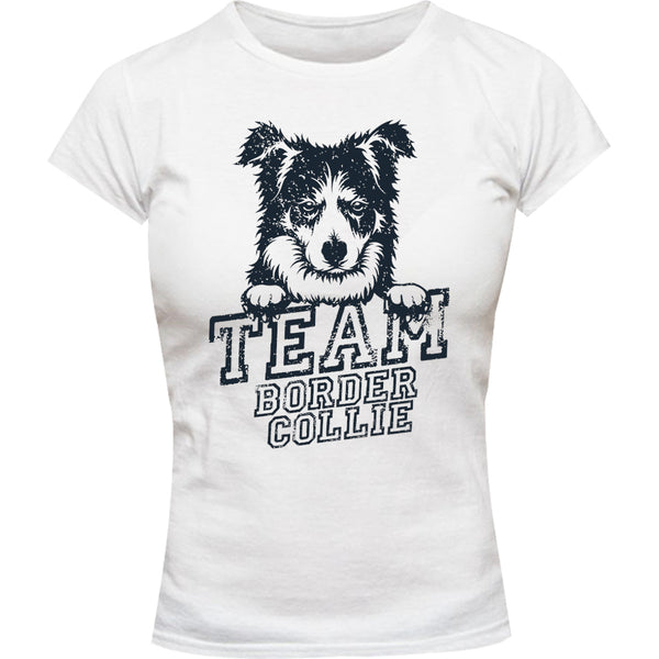 Team Border Collie - Ladies Slim Fit Tee - Graphic Tees Australia