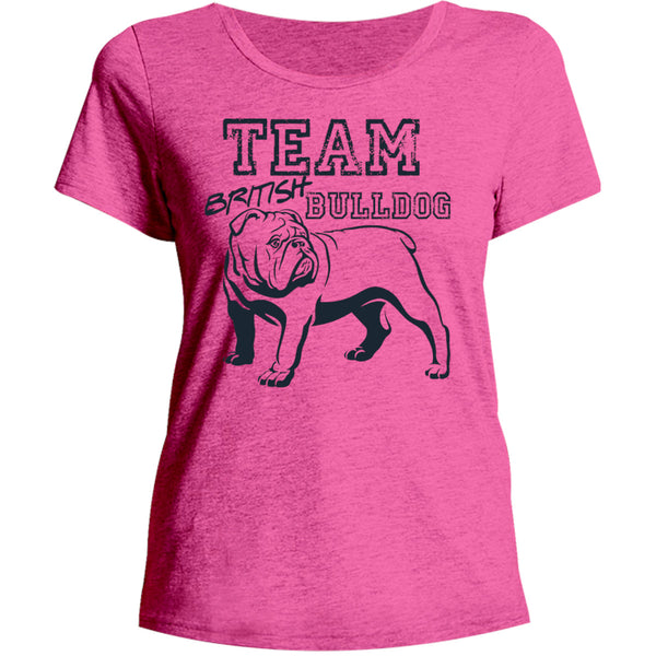 Team British Bulldog - Ladies Relaxed Fit Tee - Graphic Tees Australia