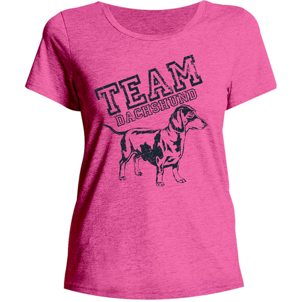 Team Dachshund - Ladies Relaxed Fit Tee - Graphic Tees Australia