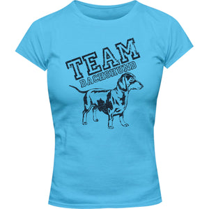 Team Dachshund - Ladies Slim Fit Tee - Graphic Tees Australia