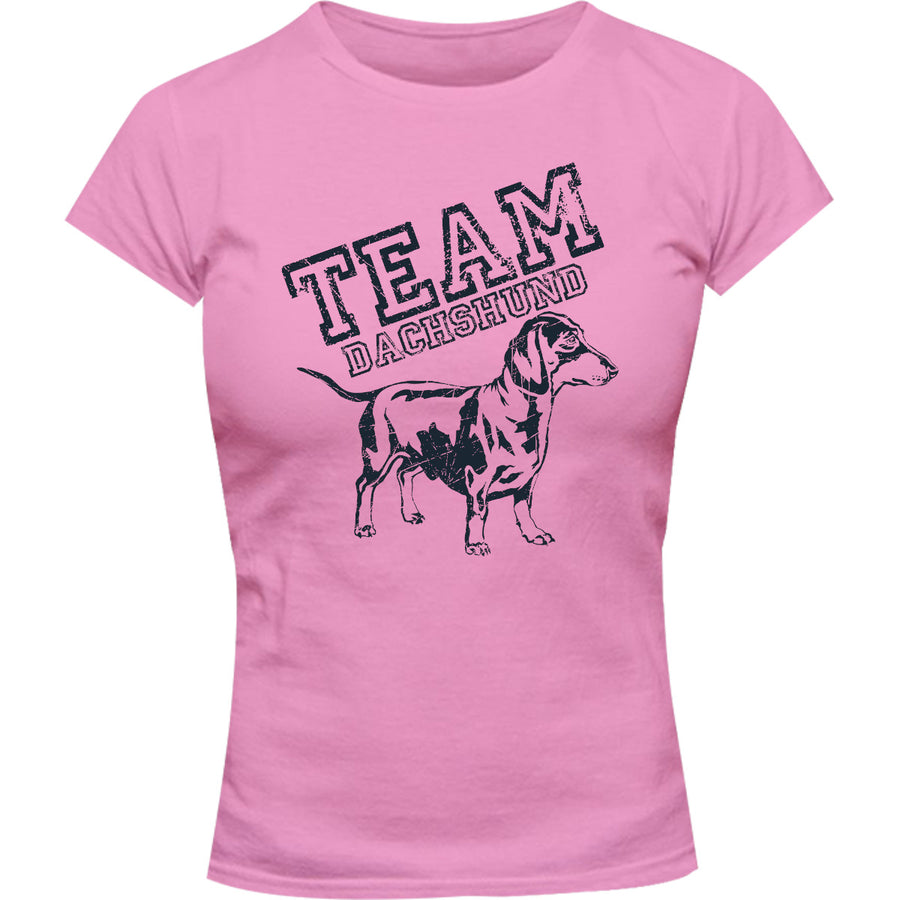 Team Dachshund - Ladies Slim Fit Tee - Graphic Tees Australia