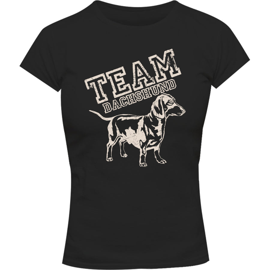 Team Dachshund - Ladies Slim Fit Tee - Graphic Tees Australia