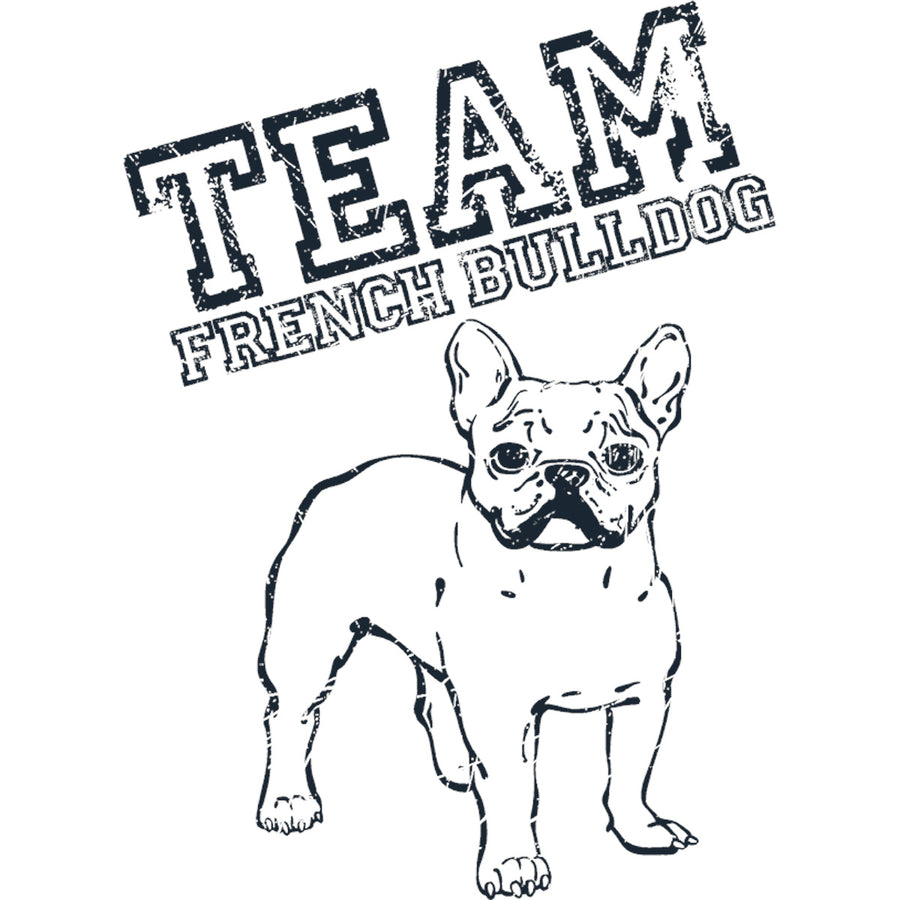 Team French Bulldog - Ladies Relaxed Fit Tee - Graphic Tees Australia