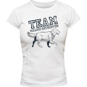 Team Golden Retriever - Ladies Slim Fit Tee - Graphic Tees Australia