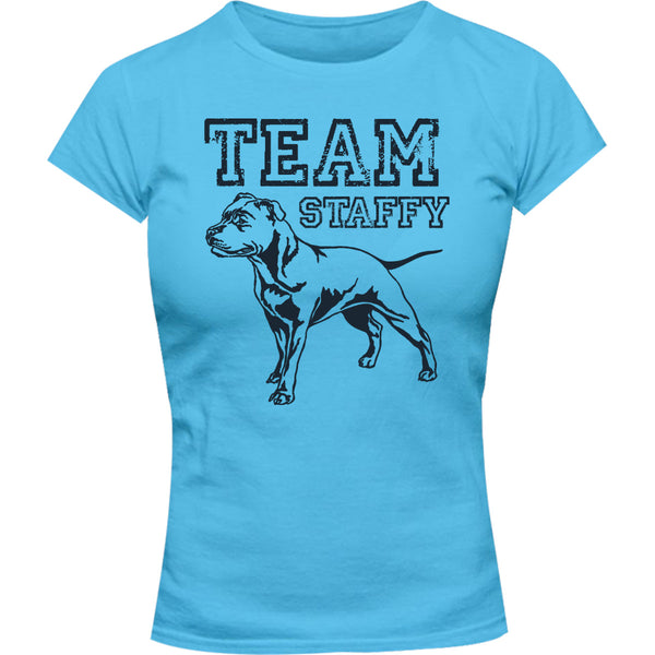 Team Staffy - Ladies Slim Fit Tee - Graphic Tees Australia