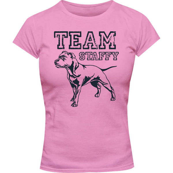 Team Staffy - Ladies Slim Fit Tee - Graphic Tees Australia