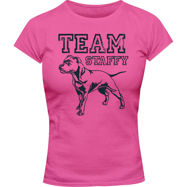 Team Staffy - Ladies Slim Fit Tee - Graphic Tees Australia