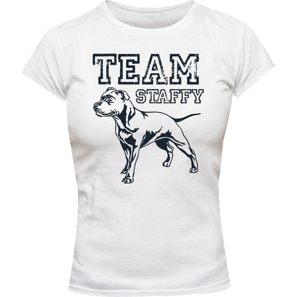 Team Staffy - Ladies Slim Fit Tee - Graphic Tees Australia