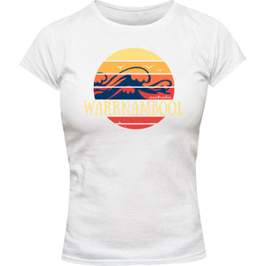 Warrnambool Circle Wave - Ladies Slim Fit Tee - Graphic Tees Australia