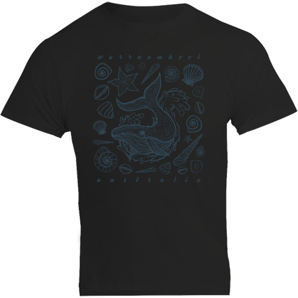 Warrnambool Whale & Shells - Unisex Tee - Graphic Tees Australia