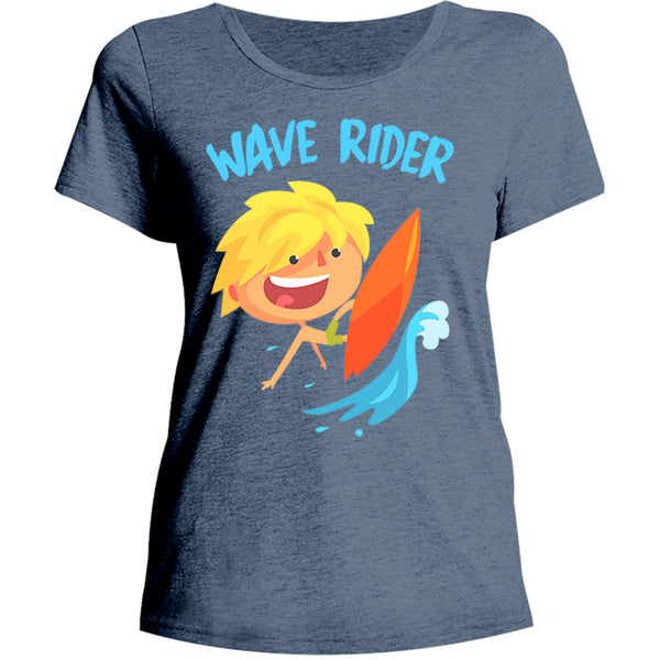 Wave Rider - Ladies Relaxed Fit Tee - Graphic Tees Australia