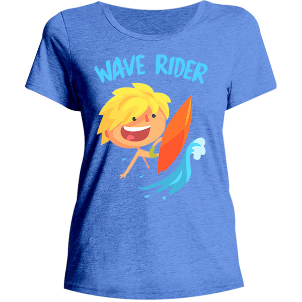 Wave Rider - Ladies Relaxed Fit Tee - Graphic Tees Australia