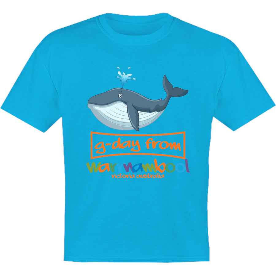 Whale G'day From Warrnambool - Youth & Infant Tee - Graphic Tees Australia