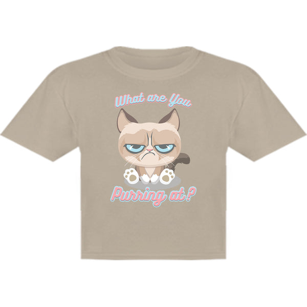 What Are You Purring At? - Youth & Infant Tee - Graphic Tees Australia