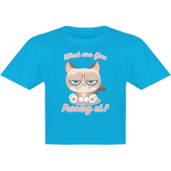 What Are You Purring At? - Youth & Infant Tee - Graphic Tees Australia