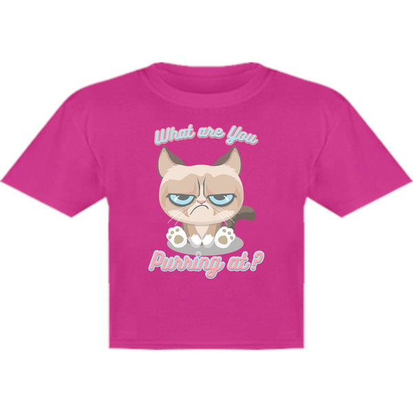 What Are You Purring At? - Youth & Infant Tee - Graphic Tees Australia