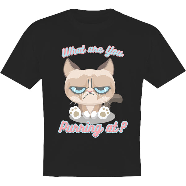 What Are You Purring At? - Youth & Infant Tee - Graphic Tees Australia