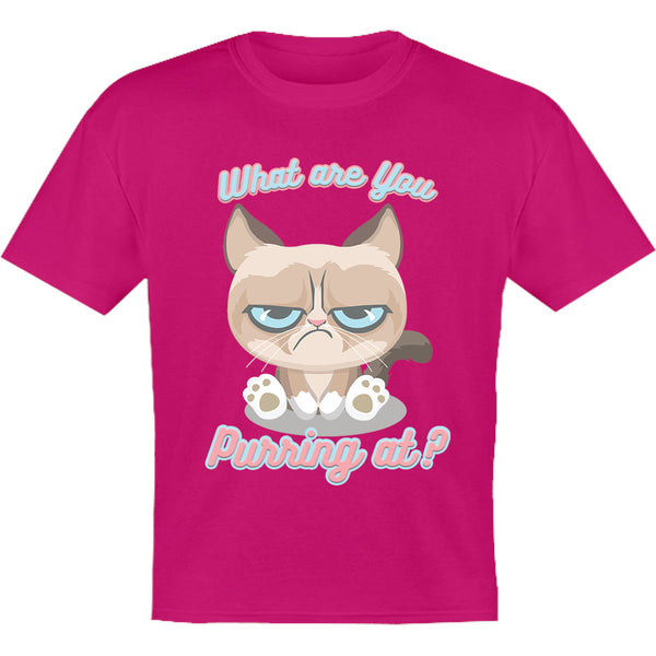 What Are You Purring At? - Youth & Infant Tee - Graphic Tees Australia