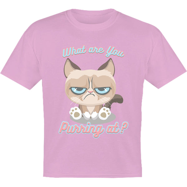 What Are You Purring At? - Youth & Infant Tee - Graphic Tees Australia