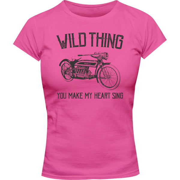 Wild Thing - Ladies Slim Fit Tee - Graphic Tees Australia