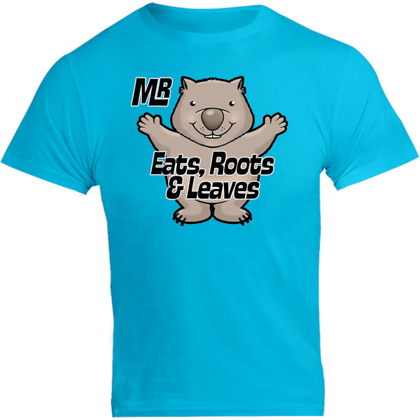 Wombat Eats Roots & Leaves - Unisex Tee - Graphic Tees Australia