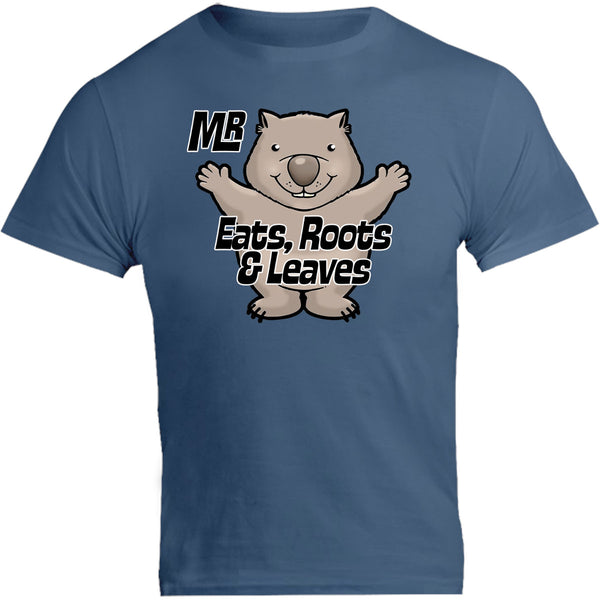 Wombat Eats Roots & Leaves - Unisex Tee - Graphic Tees Australia