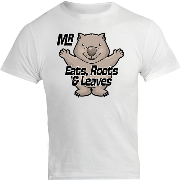 Wombat Eats Roots & Leaves - Unisex Tee - Graphic Tees Australia