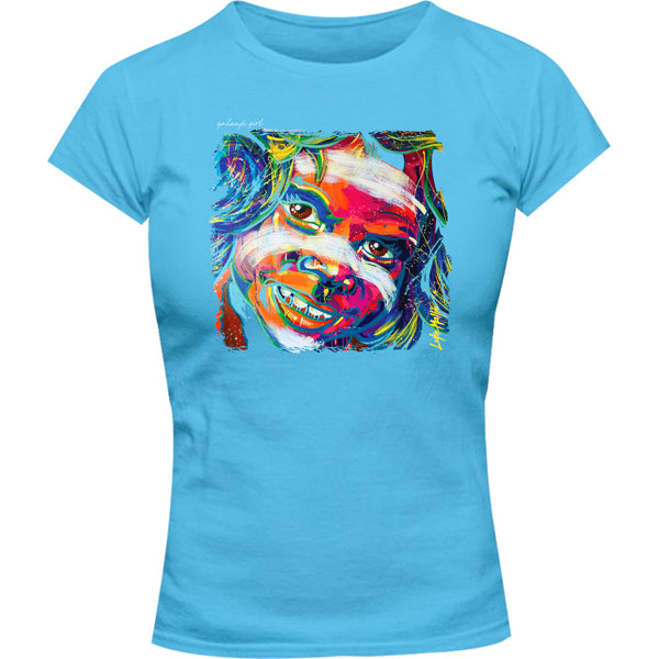 Yalanji Girl 1 - Ladies Slim Fit Tee - Graphic Tees Australia