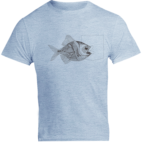 Tribal Fish - Unisex Pocket Burnout Tee