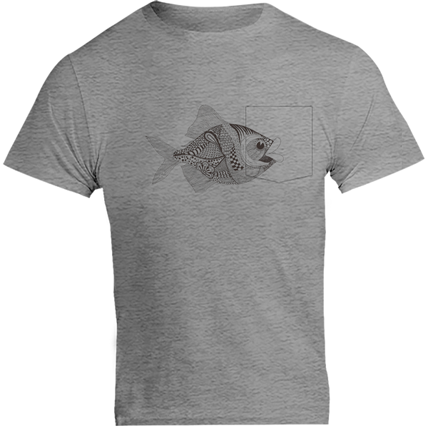 Tribal Fish - Unisex Pocket Burnout Tee