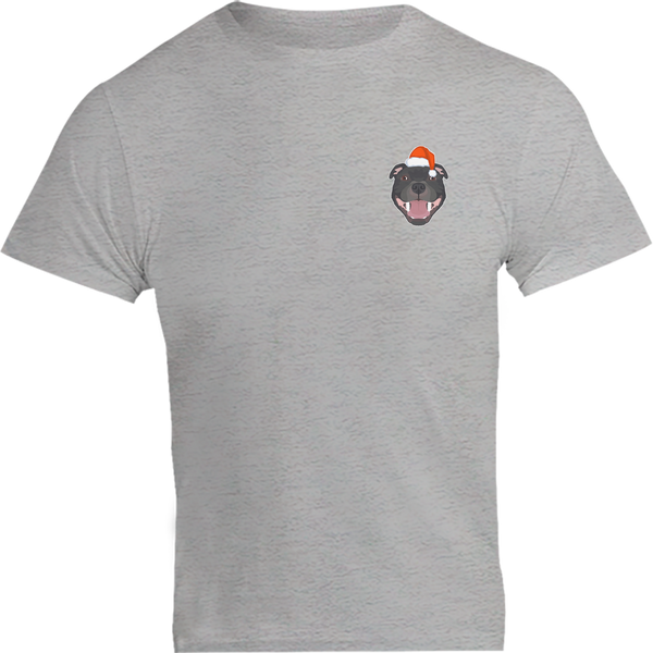 Christmas Staffy Pocket - Unisex Tee - Plus Size