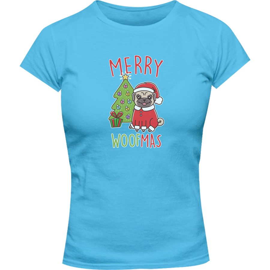 Merry Woofmas - Ladies Slim Fit Tee