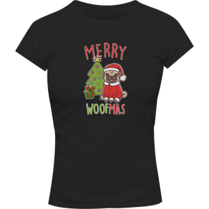 Merry Woofmas - Ladies Slim Fit Tee