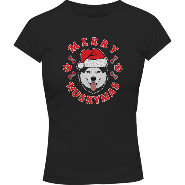 Merry Huskymas - Ladies Slim Fit Tee