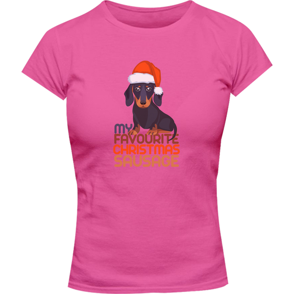 My Favourite Christmas Sausage - Ladies Slim Fit Tee