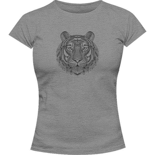 Tribal Tiger - Ladies Burnout Tee